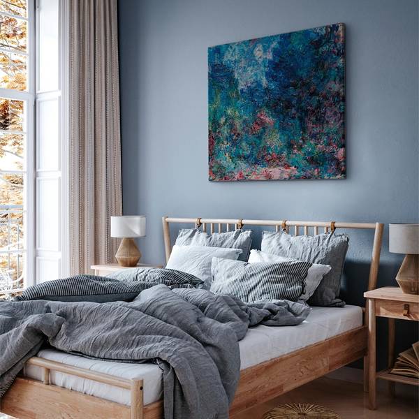 Quadro La maison de l'artiste Claude Monet - 80 x 80 cm