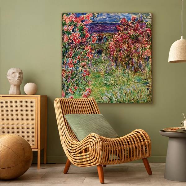 Quadro La maison dans les roses Claude Monet - 40 x 40 cm
