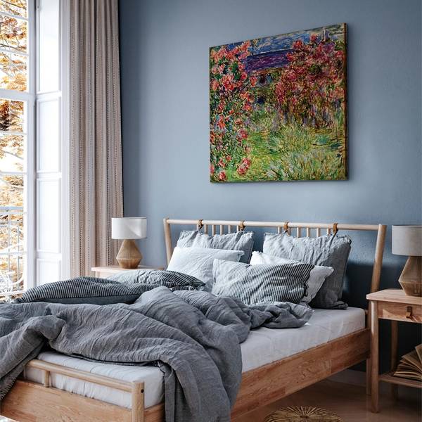 Quadro La maison dans les roses Claude Monet - 40 x 40 cm