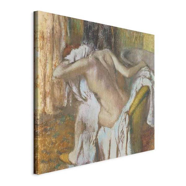 Leinwandbild Woman drying herself Edgar Degas - 40 x 40 cm