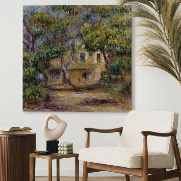Leinwandbild The Farm at Les Collettes Pierre-Auguste Renoir - 80 x 80 cm