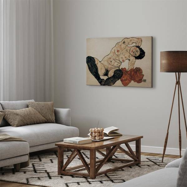 Leinwandbild Liegender Akt Egon Schiele - 60 x 40 cm