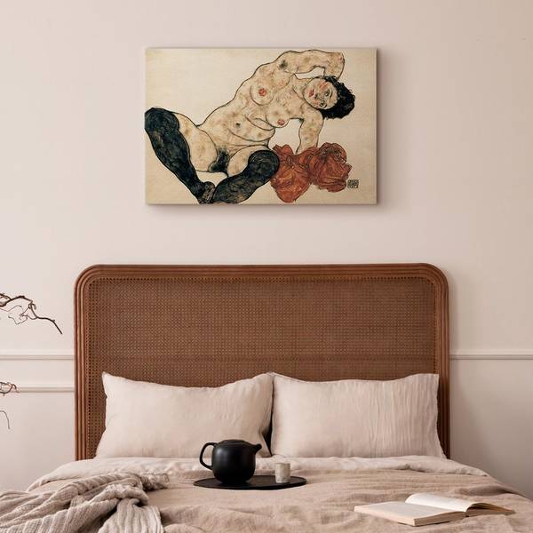 Leinwandbild Liegender Akt Egon Schiele - 60 x 40 cm