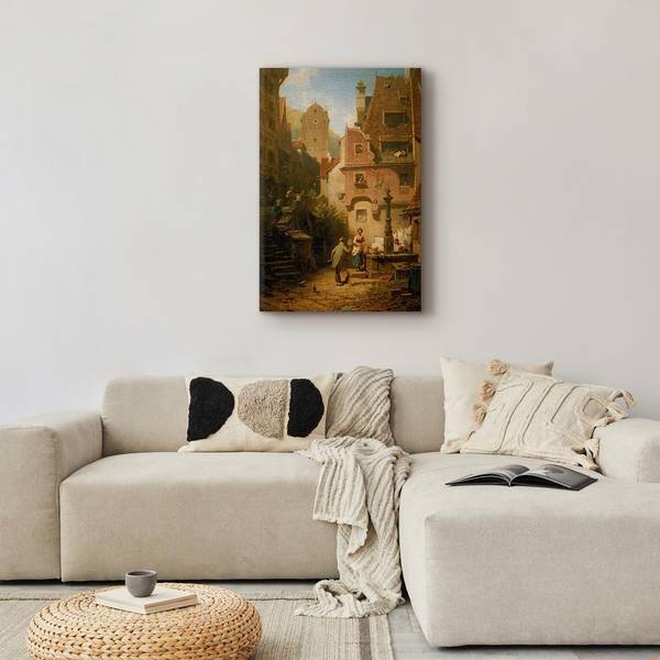 Quadro Gratulant überreicht Blume Carl Spitzweg - 40 x 60 cm