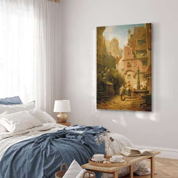 Quadro Gratulant überreicht Blume Carl Spitzweg - 40 x 60 cm