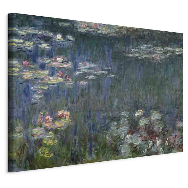 Canvas afbeelding Waterlilies Reflection Claude Monet - 90 x 60 cm