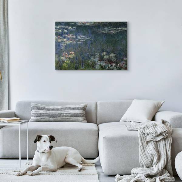 Canvas afbeelding Waterlilies Reflection Claude Monet - 90 x 60 cm