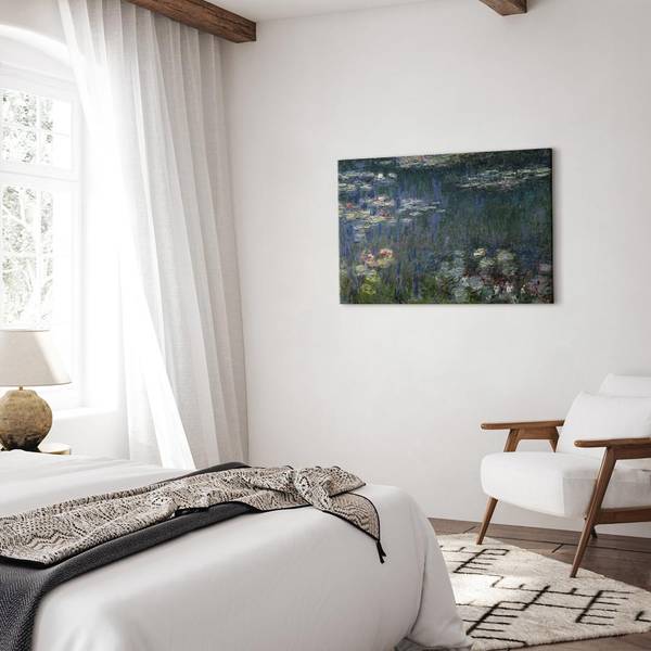 Canvas afbeelding Waterlilies Reflection Claude Monet - 90 x 60 cm