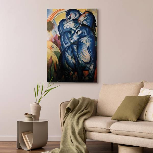 Quadro The tower of blue horses Franz Marc - 60 x 90 cm