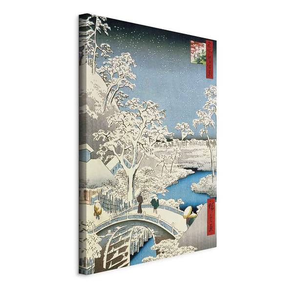 Leinwandbild Drum bridge Utagawa Hiroshige - 40 x 60 cm