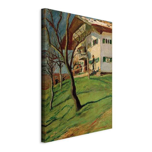 Canvas afbeelding Huis aan de Tegernsee August Macke - 40 x 60 cm