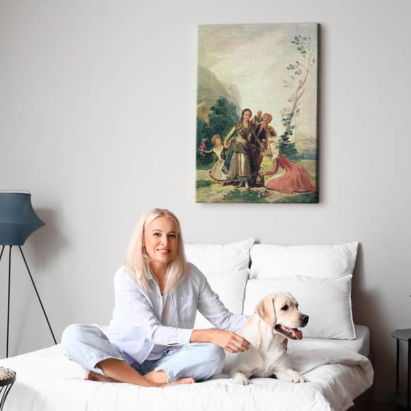 Canvas afbeelding Spring, Flower Seller Francisco Goya - 40 x 60 cm