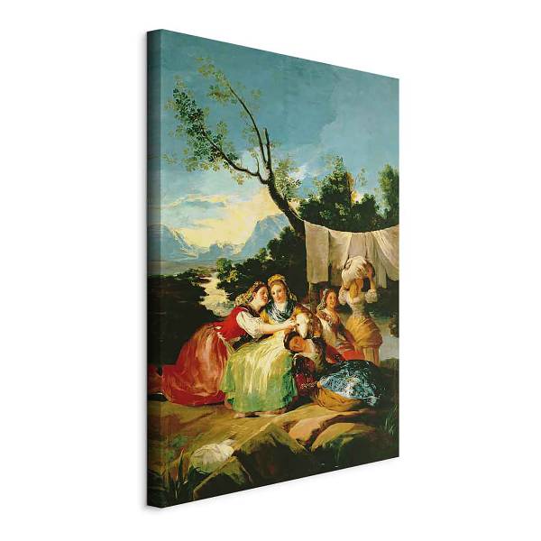 Quadro The Washerwomen before Francisco Goya - 40 x 60 cm