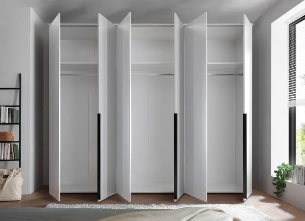 Draaideurkast Espinares wit - Breedte: 270 cm - zonder spiegeldeur(en)