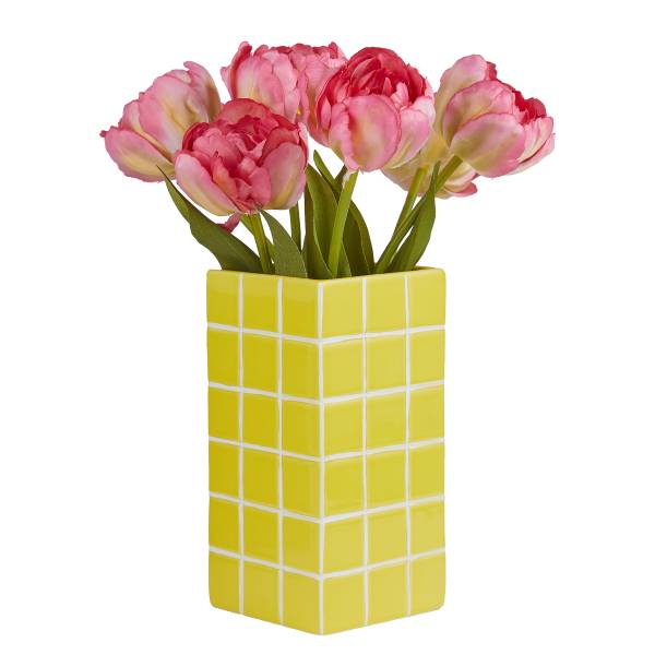 Vase TILES Dolomite - Jaune