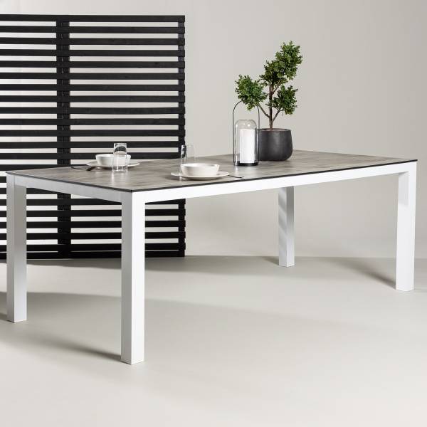 Gartentisch Liama Grau - Aluminium - 100 x 75 x 205 cm