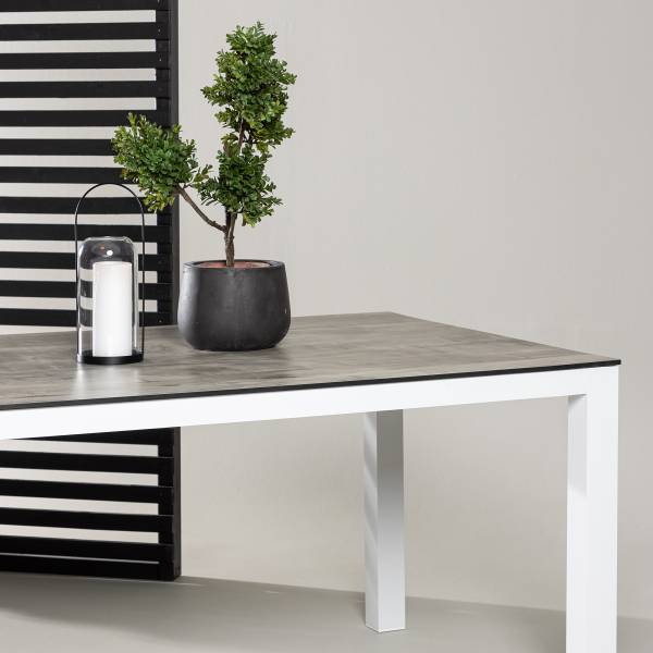 Gartentisch Liama Grau - Aluminium - 100 x 75 x 205 cm