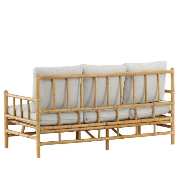 Loungesofa Cane Weiß - Rattan - 180 x 88 x 77 cm