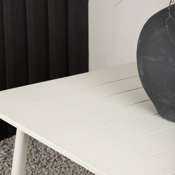 Gartentisch Lina Beige - Aluminium - 90 x 75 x 200 cm