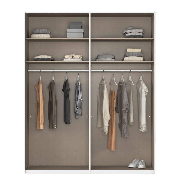 Armadio battente Ricco Bianco alpino - 201 x 223 cm - Basic