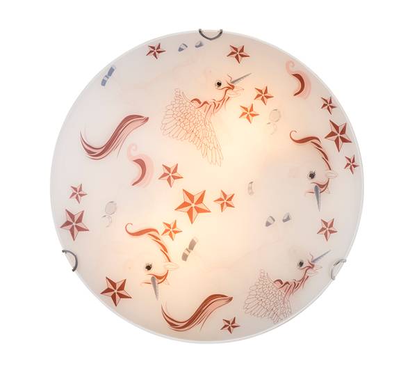 Lampada da soffitto Natalie Vetro / Ferro - 2 punti luce