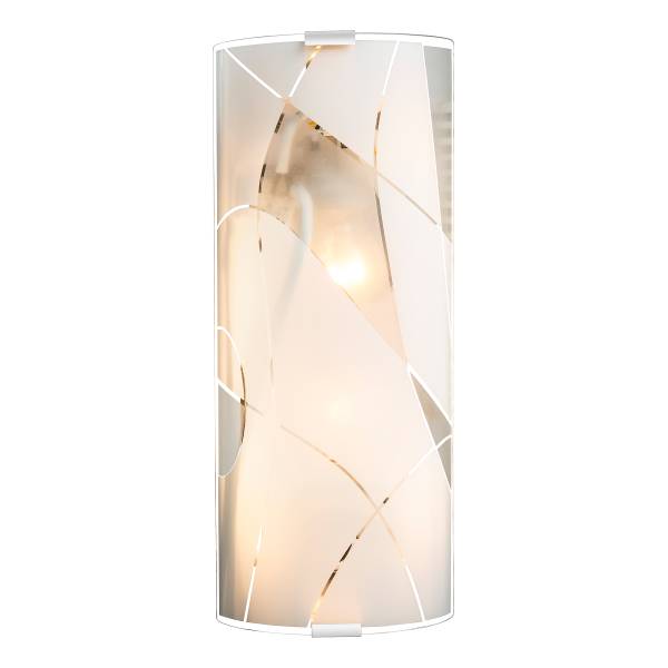 Lampada da parete Paranja Vetro satinato / Ferro - 2 punti luce
