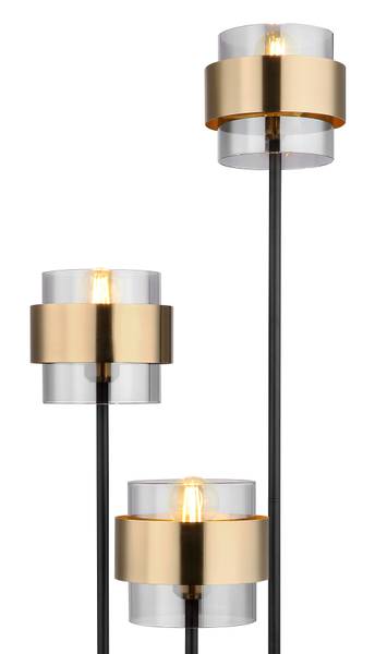 Lampada da terra Milley Vetro / Ferro - 3 punti luce