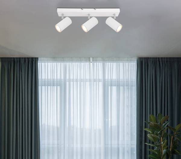 Deckenleuchte Robby Typ B Eisen - 3-flammig - Weiß