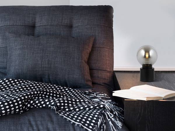 Lampada da tavolo Marka Vetro fumè / Ferro - 1 punto luce