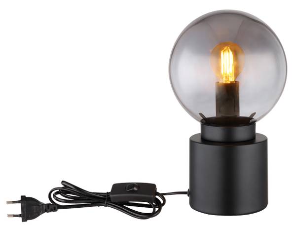 Lampada da tavolo Marka Vetro fumè / Ferro - 1 punto luce