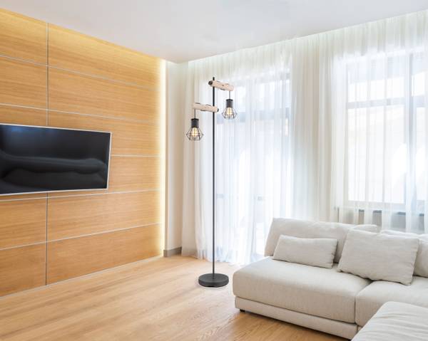 Lampada da terra Priska Ferro - 2 punti luce