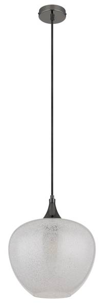 Lampada a sospensione Maxy N Vetro trasparente / Cromo - 1 punti luce