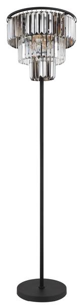 Staande lamp Naxis rookglas/ijzer - 3-lichts