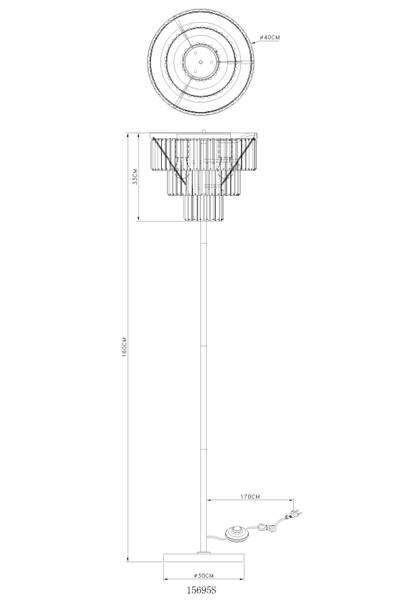 Staande lamp Naxis rookglas/ijzer - 3-lichts