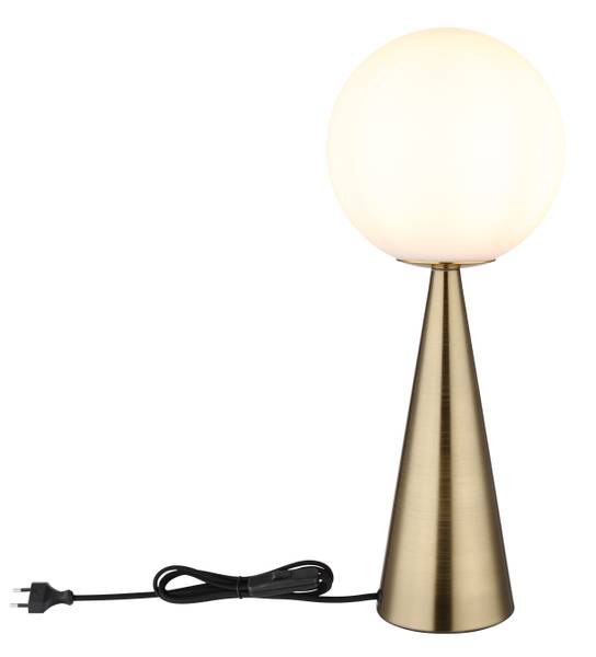Lampada da tavolo Pinpal Vetro opalino / Ferro - 1 punti luce - Ottone