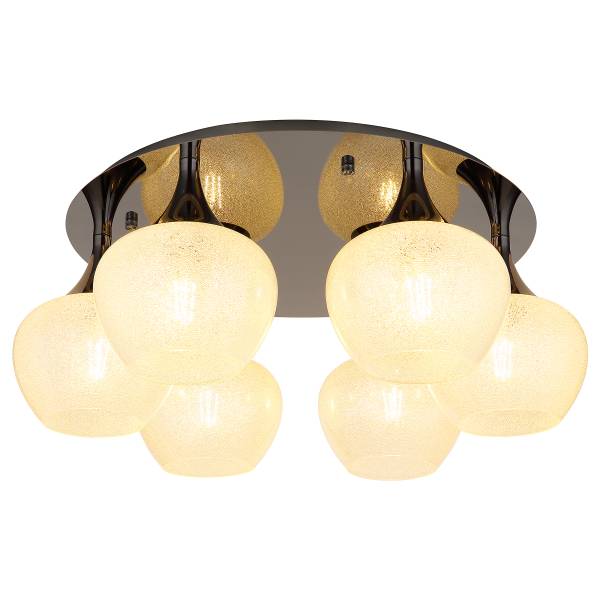 Plafondlamp Maxy type E transparant glas/chroom - 6-lichts