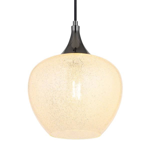 Lampada a sospensione Maxy T Vetro trasparente / Cromo - 1 punti luce