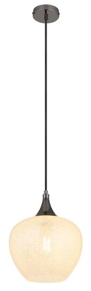 Lampada a sospensione Maxy T Vetro trasparente / Cromo - 1 punti luce