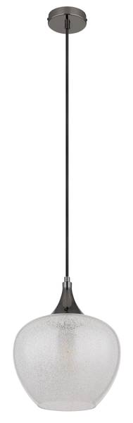 Lampada a sospensione Maxy T Vetro trasparente / Cromo - 1 punti luce