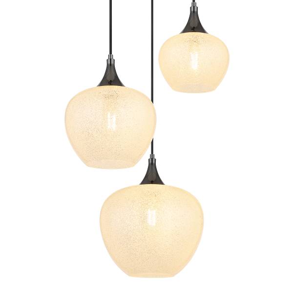 Hanglamp Maxy type C transparant glas/chroom - 3-lichts