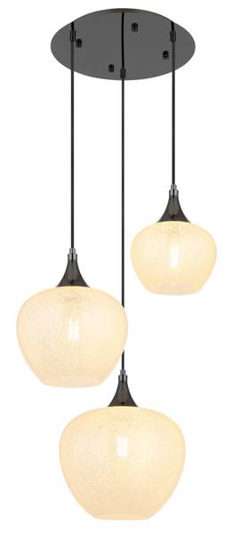 Hanglamp Maxy type C transparant glas/chroom - 3-lichts