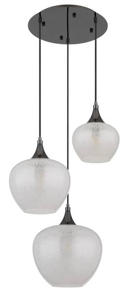 Hanglamp Maxy type C transparant glas/chroom - 3-lichts