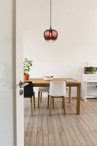 Lampada a sospensione Maxy M Vetro / Ferro - 1 punto luce