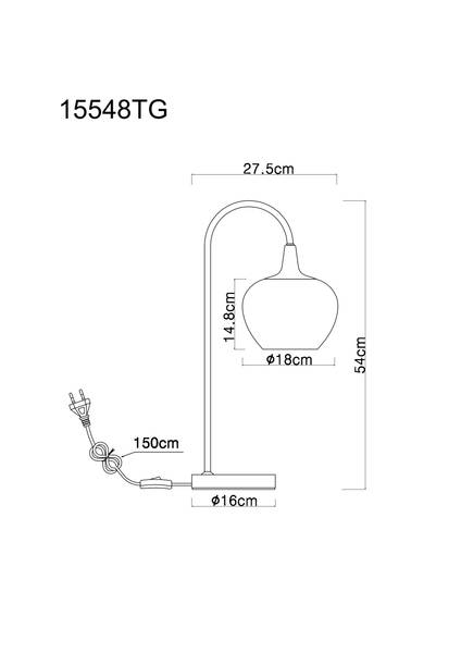 Lampada da tavolo Maxy H Vetro / Ferro - 1 punto luce
