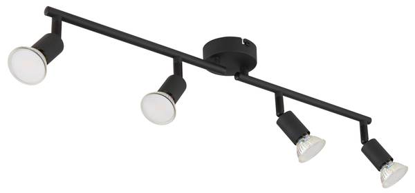 Lampada da soffitto Matrix Ferro - 4 punti luce - Nero