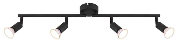 Lampada da soffitto Matrix Ferro - 4 punti luce - Nero