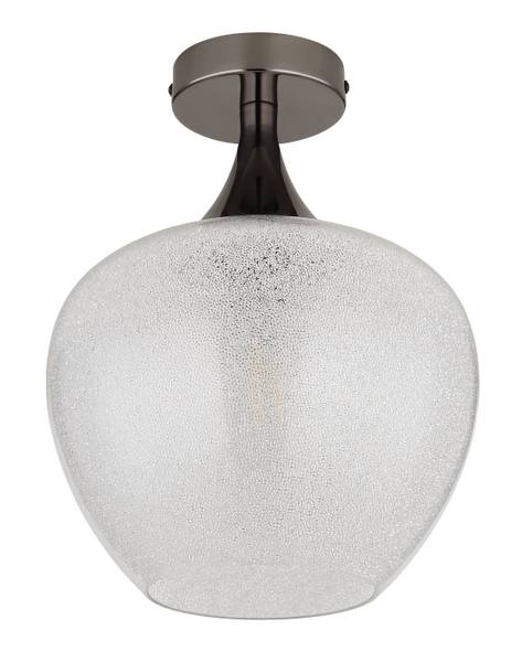 Plafondlamp Maxy type H transparant glas/chroom - 1-lichts