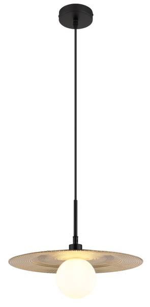 Lampada a sospensione Riga B Vetro acrilico / Ferro - 1 punto luce