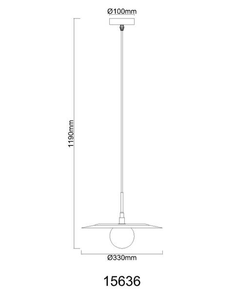 Lampada a sospensione Riga B Vetro acrilico / Ferro - 1 punto luce