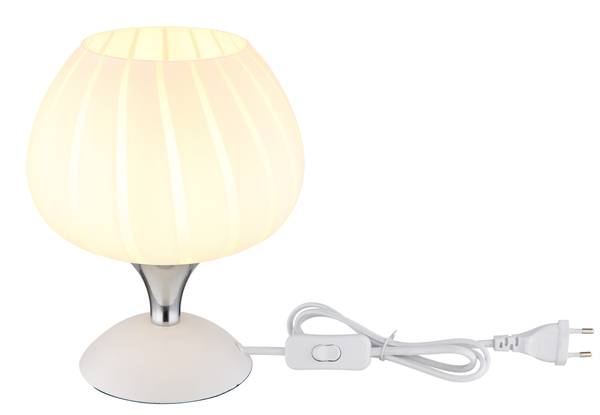 Tischleuchte Maxy Typ C Opalglas / Eisen - 1-flammig